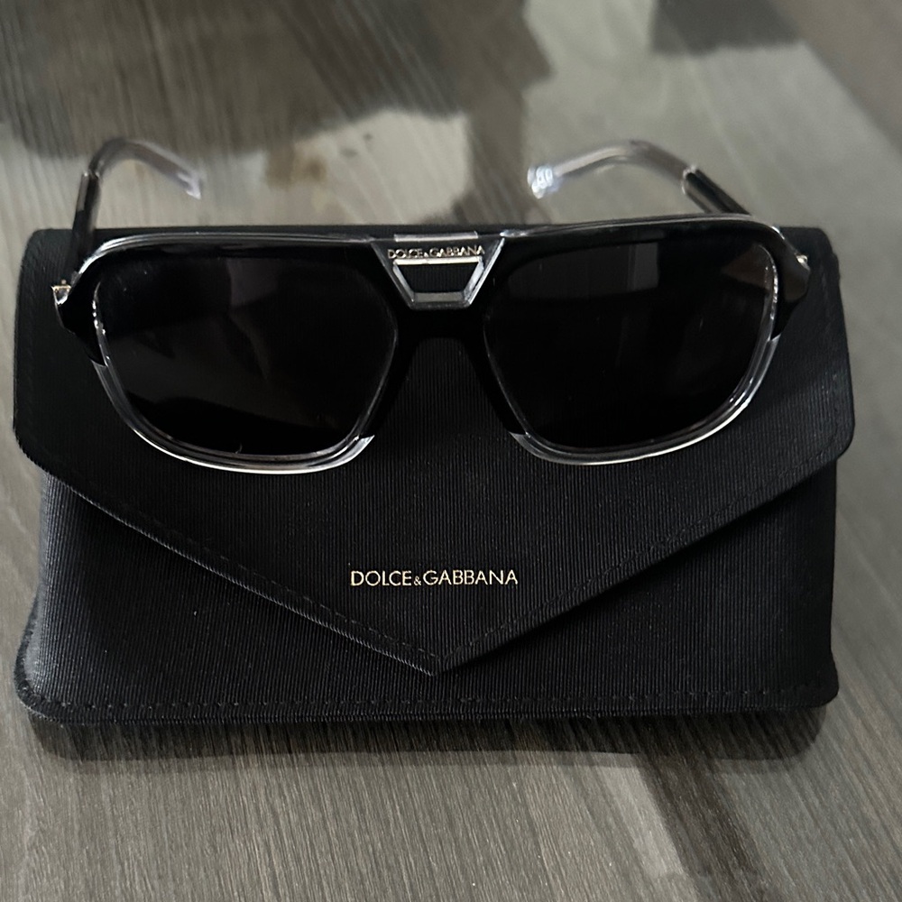 Dolce & Gabbana Black Aviator Sunglasses